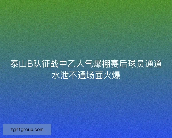 泰山B队征战中乙人气爆棚赛后球员通道水泄不通场面火爆
